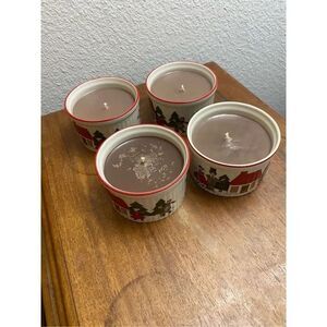 Set of 4 Soufflé Cup Gingerbread Candle